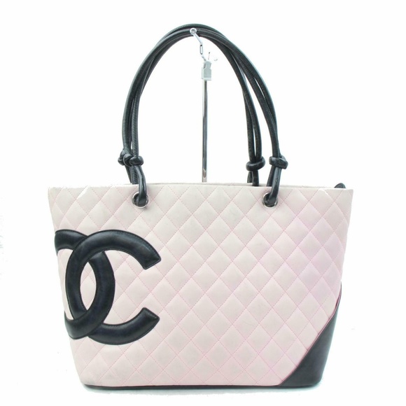 Chanel Handbags - Auth Chanel Pink Leather Tote Bag #1093C40